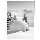 A1 - BW - Igloo Snow Winter Ice House Poster 59.4x84.1cm180gsm Print #36773
