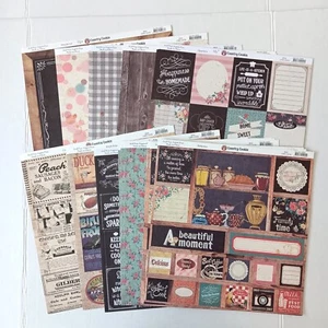 Lot of 30 Ruby Rock-It Country Cookin Double-Sided 12x12 Loose Cardstock 80# - Picture 1 of 22