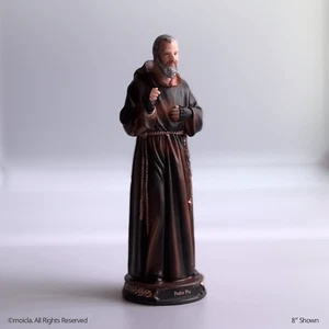 Estatua de resina del Padre Pío - Figura católica de 8" | Padre Pío, Figura Católica - Imagen 1 de 5