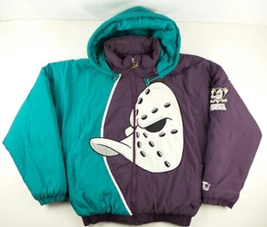 Chaqueta Bombardero De Colección Starter Anaheim Ducks Logotipo Grande Talla Para Hombre XL - Imagen 1 de 9