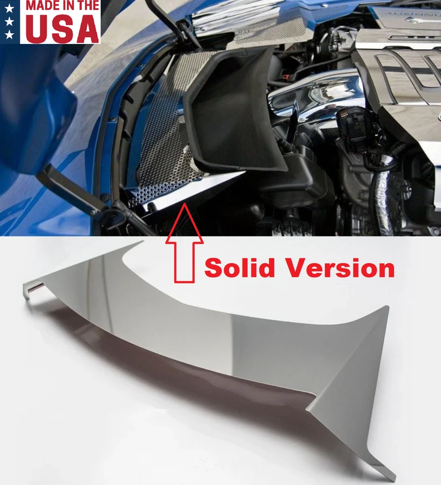 Solid Stainless Steel Engine Bay Vent Tube Cover For 2014-2019 C7 Corvette - Image 1 of 4