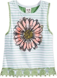 Belle du Jour Big GirlsGirls Daisy Crochet Tank Top evwkashmir  Large - Picture 1 of 2