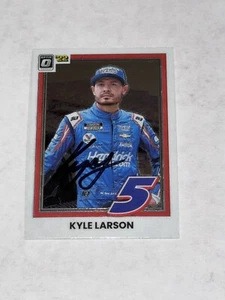 Kyle Larson signed NASCAR CHAMPION card "YOUNG MONEY" DONRUSS OPTIC 1982 RETRO - Picture 1 of 1