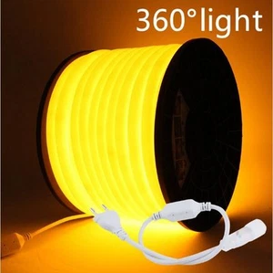 360 Degree Glow flex Round LED Neon Rope light strip 220V 2835 waterproof lamp - Picture 1 of 14