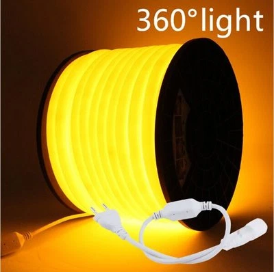 360 Degree Glow flex Round LED Neon Rope light strip 220V 2835 waterproof lamp - Image 1 of 4
