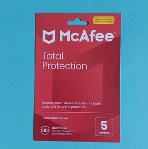 McAfee Total Protection 1 year subscription 5 devices, include VPN protection - Picture 1 of 3