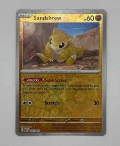 Sandshrew 027/165 Holograma Inverso Escarlata y Violeta 151 Carta Pokémon Común Casi Nuevo-Como Nuevo - Imagen 1 de 2