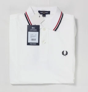 Fred Perry Twin Tipped 100% Cotton Polo M3600 White NWT New with tags S - Picture 1 of 24