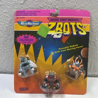 Z-Bots  Micro Machines 1993 3 Pack Tallon Nekur Samur MOC - Image 1 of 4