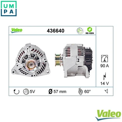 ALTERNATOR 436640 FOR VW AUDI CABRIOLET 100 A4/S4 A6/S6 500 90 80 COUPE 1.8L A4 - Image 1 of 4