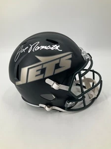 JOE NAMATH NEW YORK JETS SIGNED FULL SIZE REPLICA SLATE HELMET JSA WITNESS COA - Picture 1 of 4