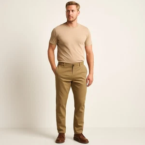Lands End Men's Straight Fit Khaki Pants 32x30 – Flex Comfort, Classic Workwear - Picture 1 of 5