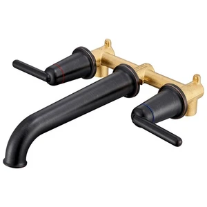 Wall Mount Tub Filler, 10.33" Extra Long Spout With Rough-in Valve, 10.08 GPM... - Bild 1 von 8