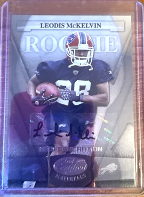 2008 Leaf Certified Materials Autographs #180 Leodis McKelvin 471/999 RC - Image 1 of 2