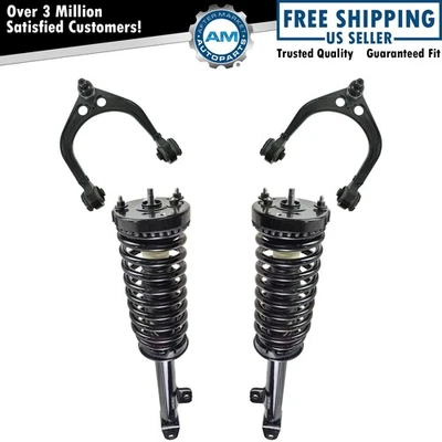 4 Piece Suspension Kit Complete Strut & Spring Assemblies w/ Upper Control Arms - Image 1 of 4