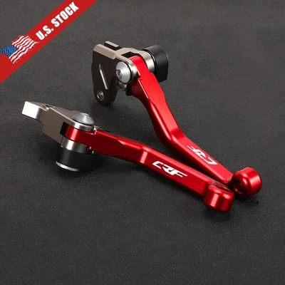 Anodized Pivot Brake Clutch Levers For HONDA CRF150R 2007-2018 CRF450R 2002-2003 - Image 1 of 4