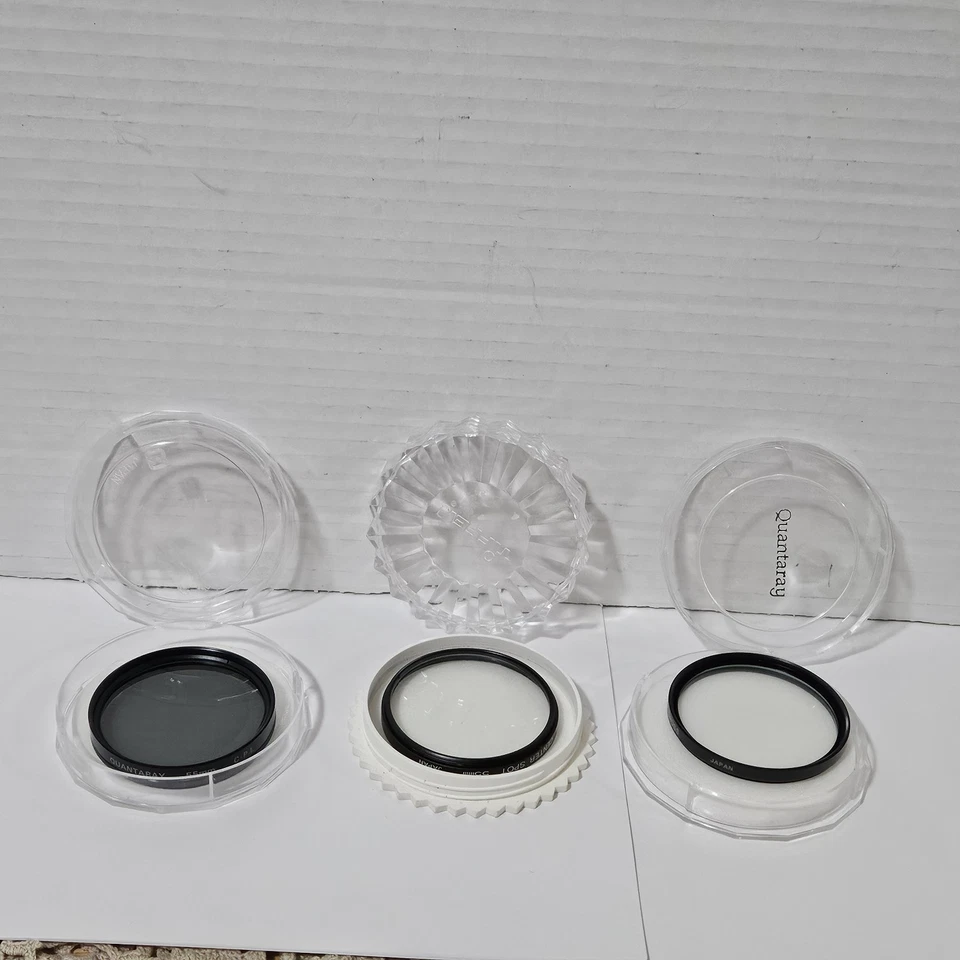 Lot 3 Camera Lens Quantaray 55mm C.P.L. & 6X-Cross & Teffen Center Spot  Japan - Image 1 of 4