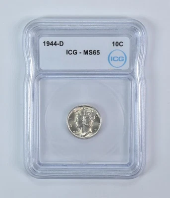 1944-D Mercury Dime MS65 ICG - Image 1 of 4