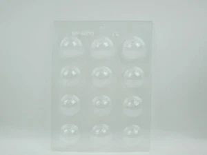 Candy Mold 12 Baseball Shapes Clear Plastic CK Products 90-6020 - Picture 1 of 4