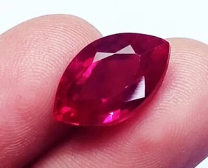 Natural Red Ruby Marquise Shape 6.35 Ct Certified With Free Gift - Picture 1 of 7