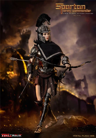 Spartan Army Commander -Black 1/6 Scale Action Figure PL2022-189B Collections Cover