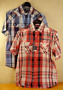2 x Red Wood Herren Kurze Ärmel Hemden Gr.M kariert, 100% Baumwolle, brandneu - Bild 1 von 21