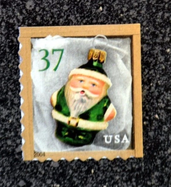 2004USA 3891 37c Christmas Santa Ornaments Single From 3894a ATM Sheetlet  of 18 - Image 1 of 1