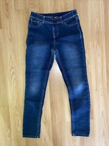 Jordache blue Denim Jegging - Girls Size Large (10/12) elastic waist - Picture 1 of 5