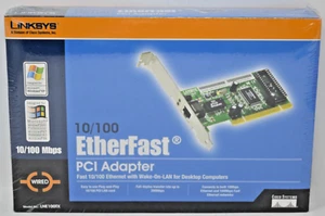 Linksys 10 100 EtherFast PCI Adapter Ethernet Lan Card Desktop Computer NIB - Picture 1 of 2