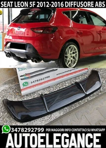 SOTTO PARAURTI POSTERIORE SEAT LEON 5F 2012-2016 DIFFUSORE TUNING ABS NERO FR 01 - Imagen 1 de 8