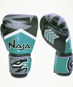 14 Oz Training Boxing Gloves Fighting Pro Grade Sparring Green Black - Picture 1 of 4