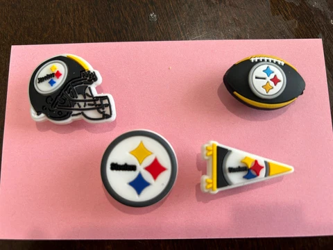 NFL Croc Shoe Charms Lot 4 Steelers Cover