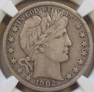 1902 Barber Half Dollar 50c NGC Certified VF25 - Picture 1 of 4