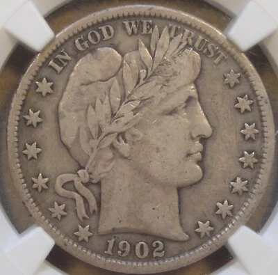 1902 Barber Half Dollar 50c NGC Certified VF25 - Image 1 of 4