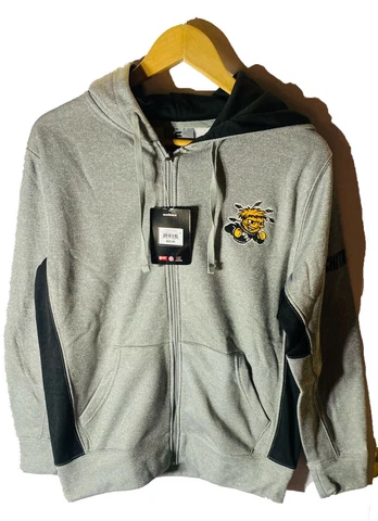 Colosseum Men's Wichita State Shockers Pullover Hoodie Jacket, Gray, Small Cover