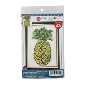Watercolor Pineapple by Stitch Studio Nicole NEW Pineapple Kit Cross Stitch NEW - Picture 1 of 5