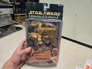 Star Wars Unleashed Mace Windu Hasbro 7" Action Figure 2002 MOSTLY SEALED - Picture 1 of 5