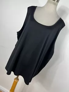 Camiseta sin mangas Catherines 3X negra cuello redondo viaje elástica sin mangas F2 - Imagen 1 de 6