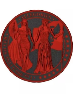 Germania 2019 5 Mark Columbia Red 1 Oz 999 Silver Coin - Picture 1 of 3