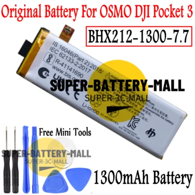 1300mAh Original Battery For DJI OSMO Pocket 3 BHX212-1300-7.7 Pocket 3 Battery - Image 1 of 2