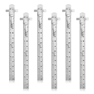 6Inch 15cm Metric Scale Ruler with Detachable Clip for School Office - Picture 1 of 8