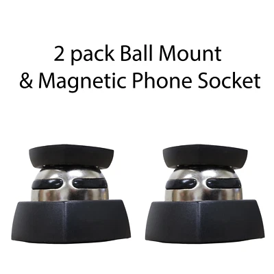 New Ball Mount & Magnetic Phone Socket 2 Pack Car Mount Phone Holder - Image 1 of 4
