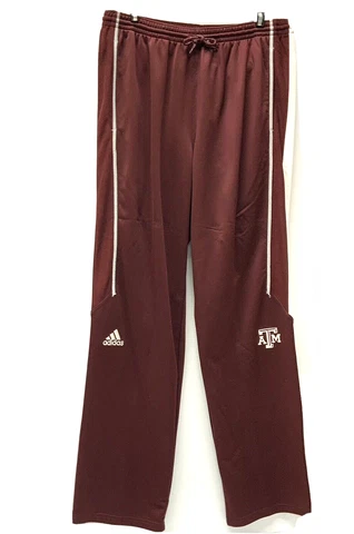 Adidas Texas A&M Aggies pants men's maroon track running warm up size -large new Cover