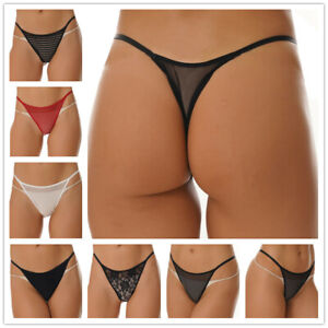 Women's Sexy T-Back Low Rise Mini Thongs G String Panties Bikini Briefs Lingerie