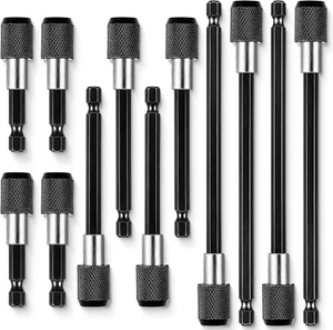 12 Pieces Drill Bit Extender Drill Bit Extension, Bit Holder for Impact Driver, - Picture 1 of 7