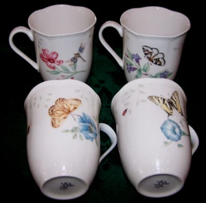 4 Wonderful Pristine Lenox butterfly Meadow Mugs - Picture 1 of 2