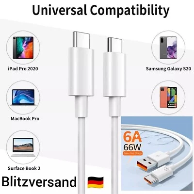 USB C auf USB C Ladekabel 1m Typ C Kabel Schnellladekabel Samsung Xiaomi LG - Bild 1 von 4