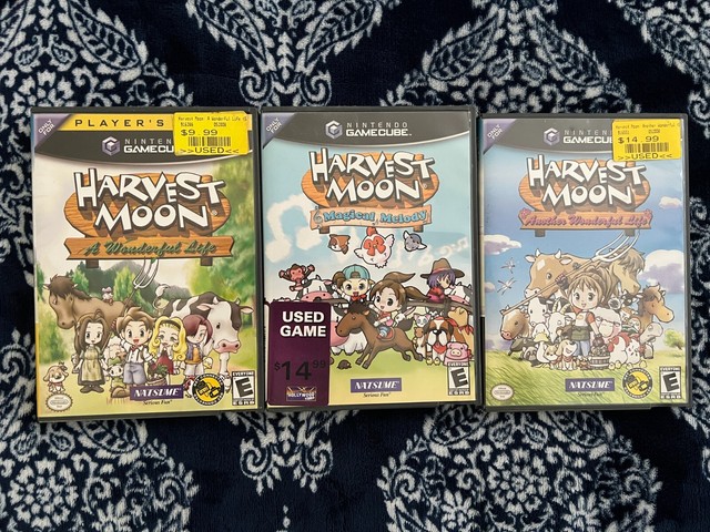 HARVEST MOON A Wonderful Life + MANUAL - Nintendo Gamecube CIB Black Label  Game