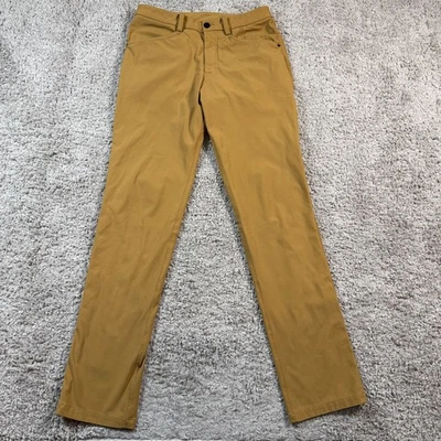 Lululemon Mens 29 ABC Commission Pants Slim Brown Yellow  - Image 1 of 4