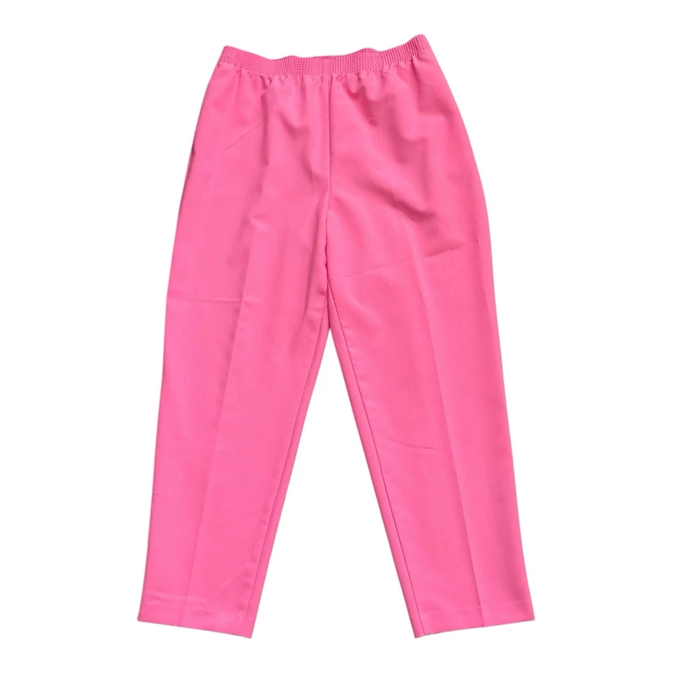 Pantalones Alia Petites 14P Rosa Pull On Cintura Elástica Pierna Recta Mujer 27" Entrepierna Foto 1 de 4